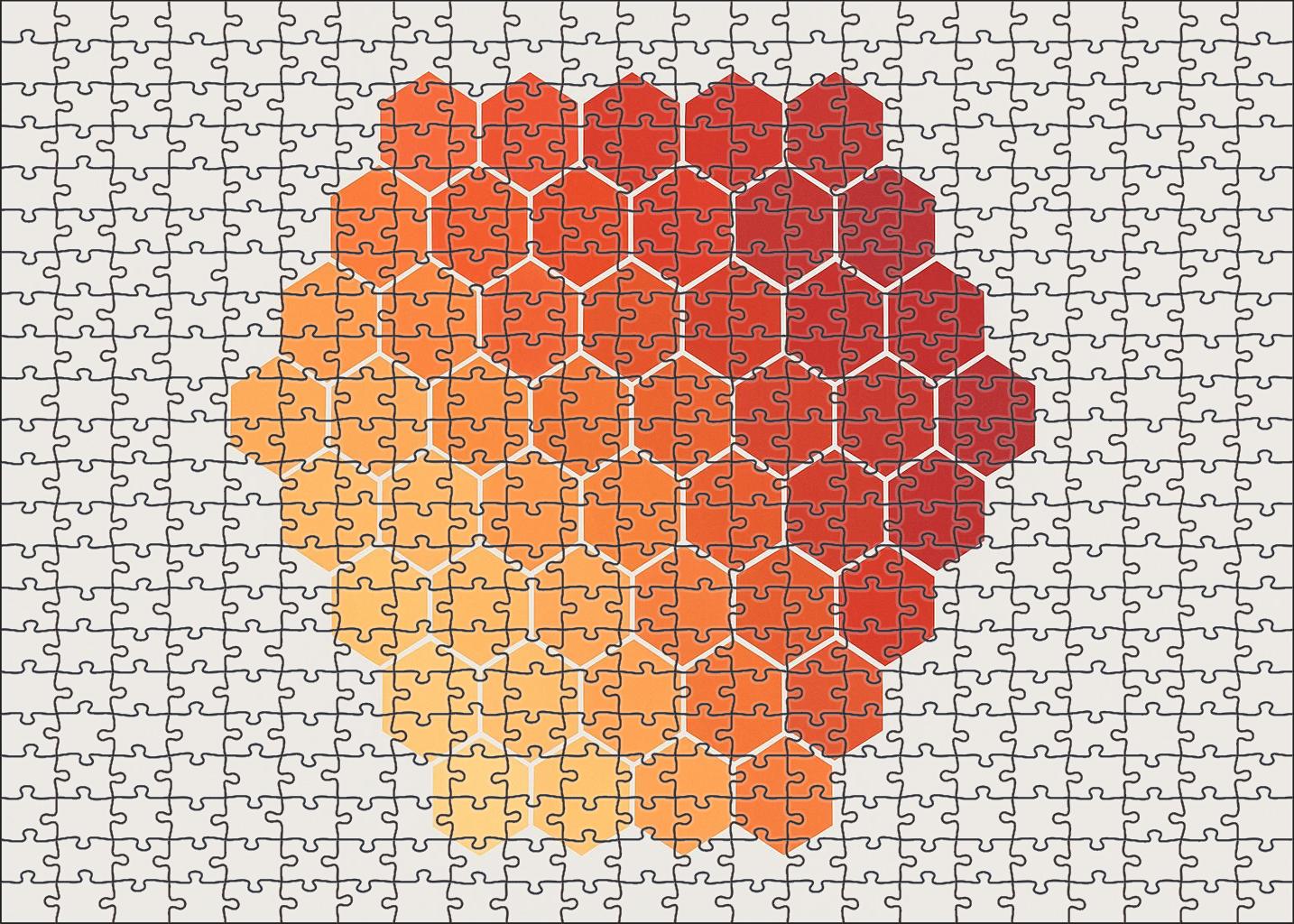 Hexagonal Grid Demographic Overlay 300 Piece Puzzle