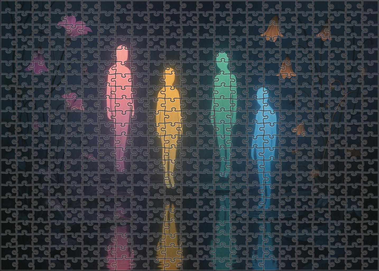 Garden Of Floating Echoes Reflections Hovering Above Still Pools Puzzle Fun