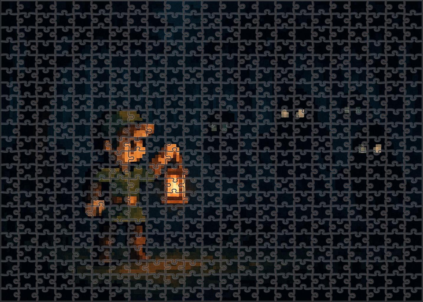 Pixel Art Horror Quest Chilling Retro Adventure 50 Piece Puzzle