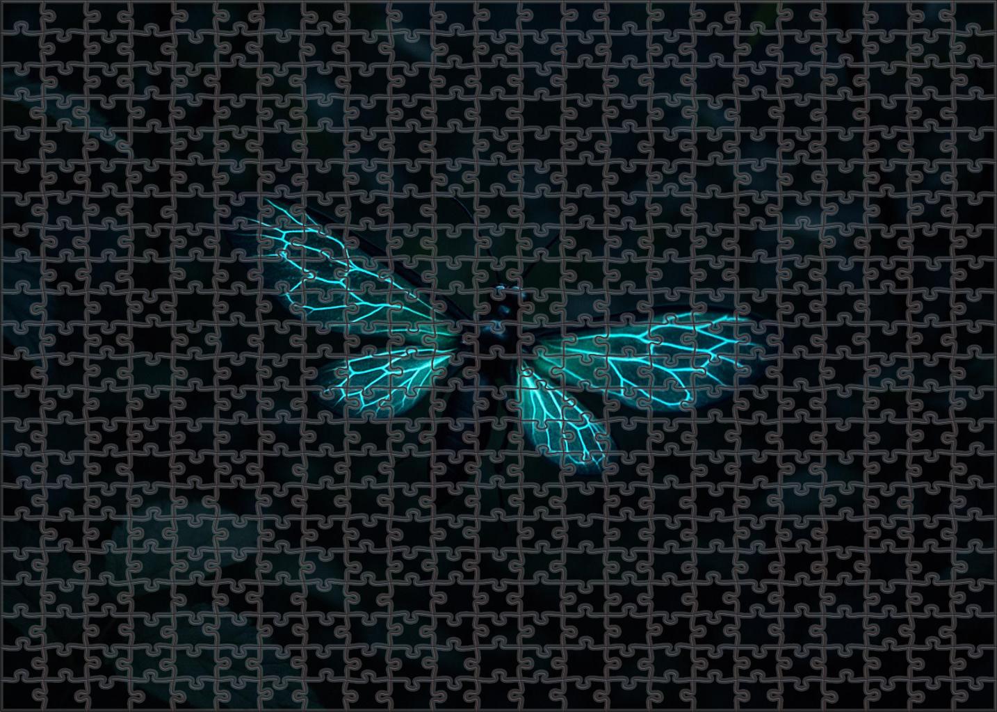 Obsidian Glidewing Shadowy Forest Flyer With Luminescent Trails Puzzle Fun