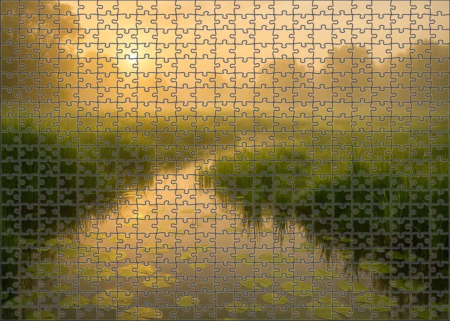 Emerald Marsh Sunrise 200 Piece Puzzle