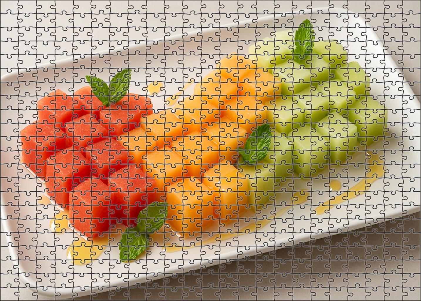 Melon Wave Platter Puzzle Collection