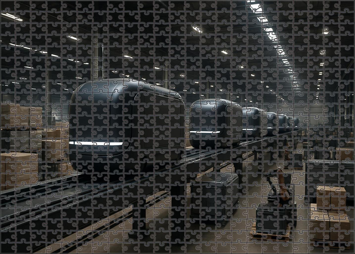 Magnetically Levitated Freight Conveyor 20 Piece Puzzle