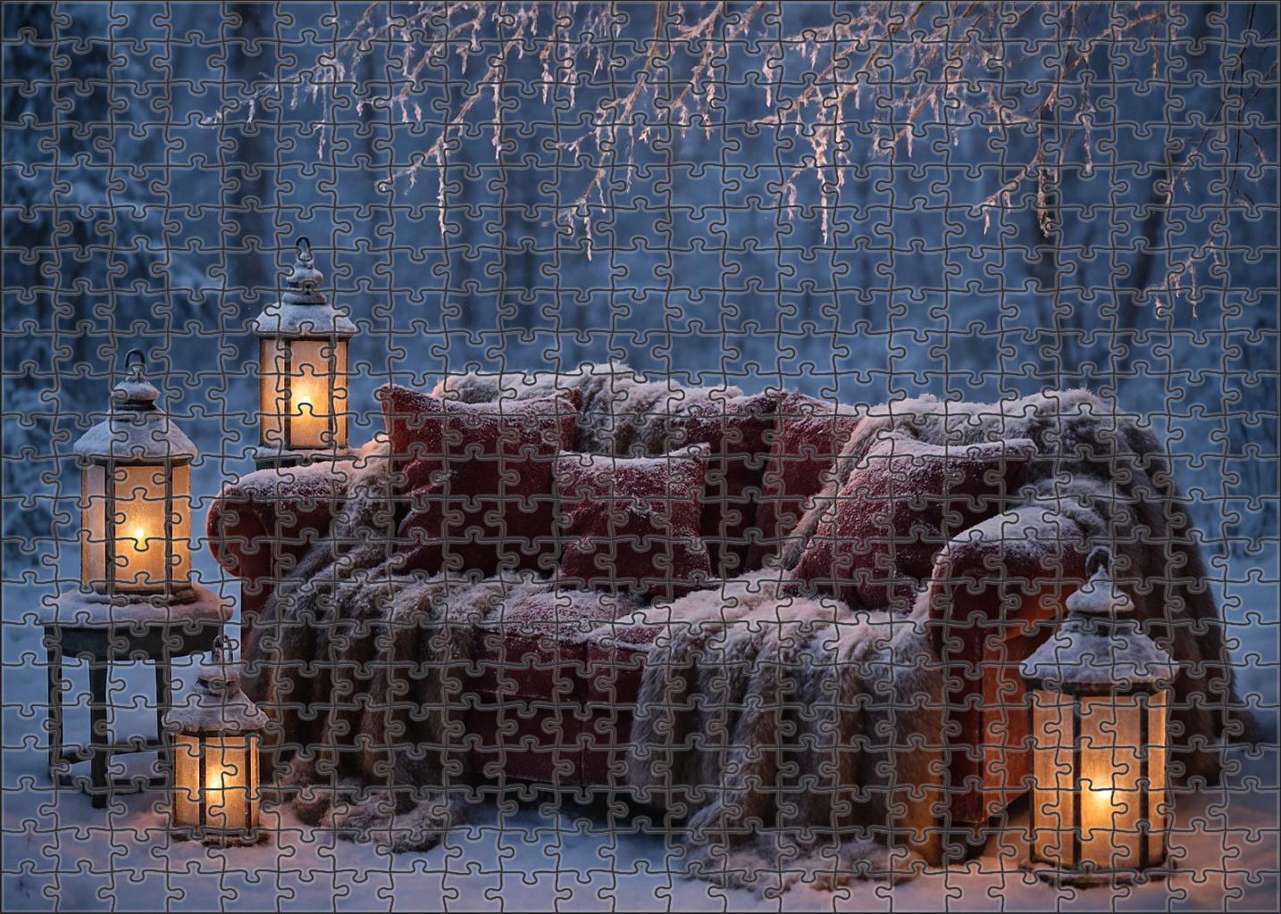 Velvet Snowfall Gathering Plush Fabrics And Twinkling Ice Crystals Puzzle Fun