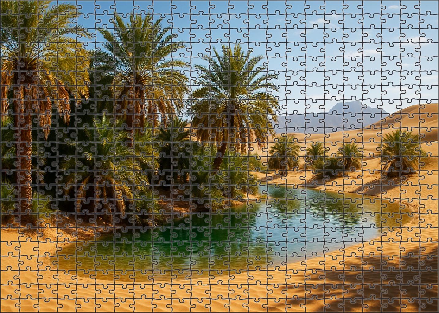 Cascading Desert Oasis Puzzle Collection