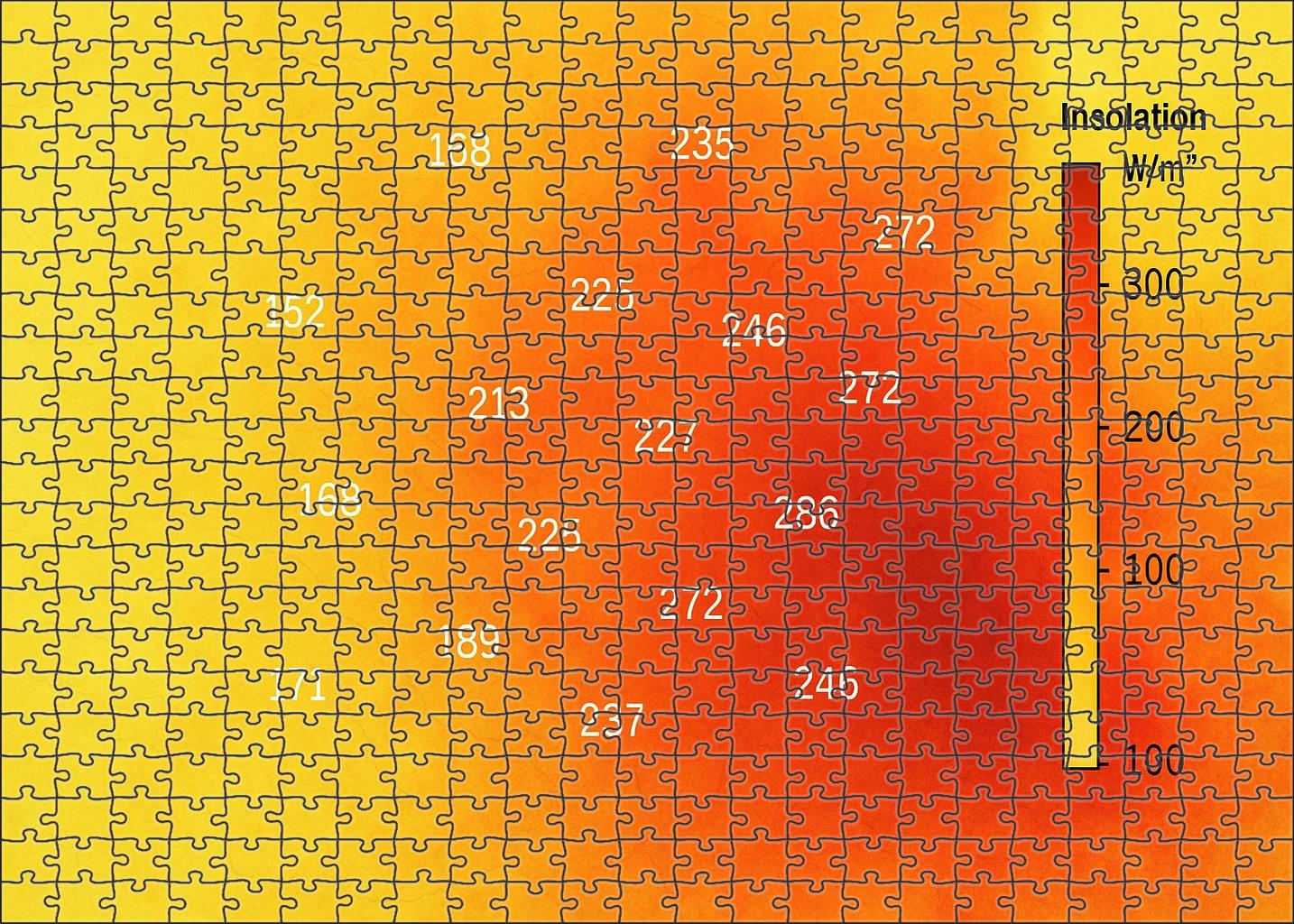 Solar Insolation Gradient Map Mini Puzzle