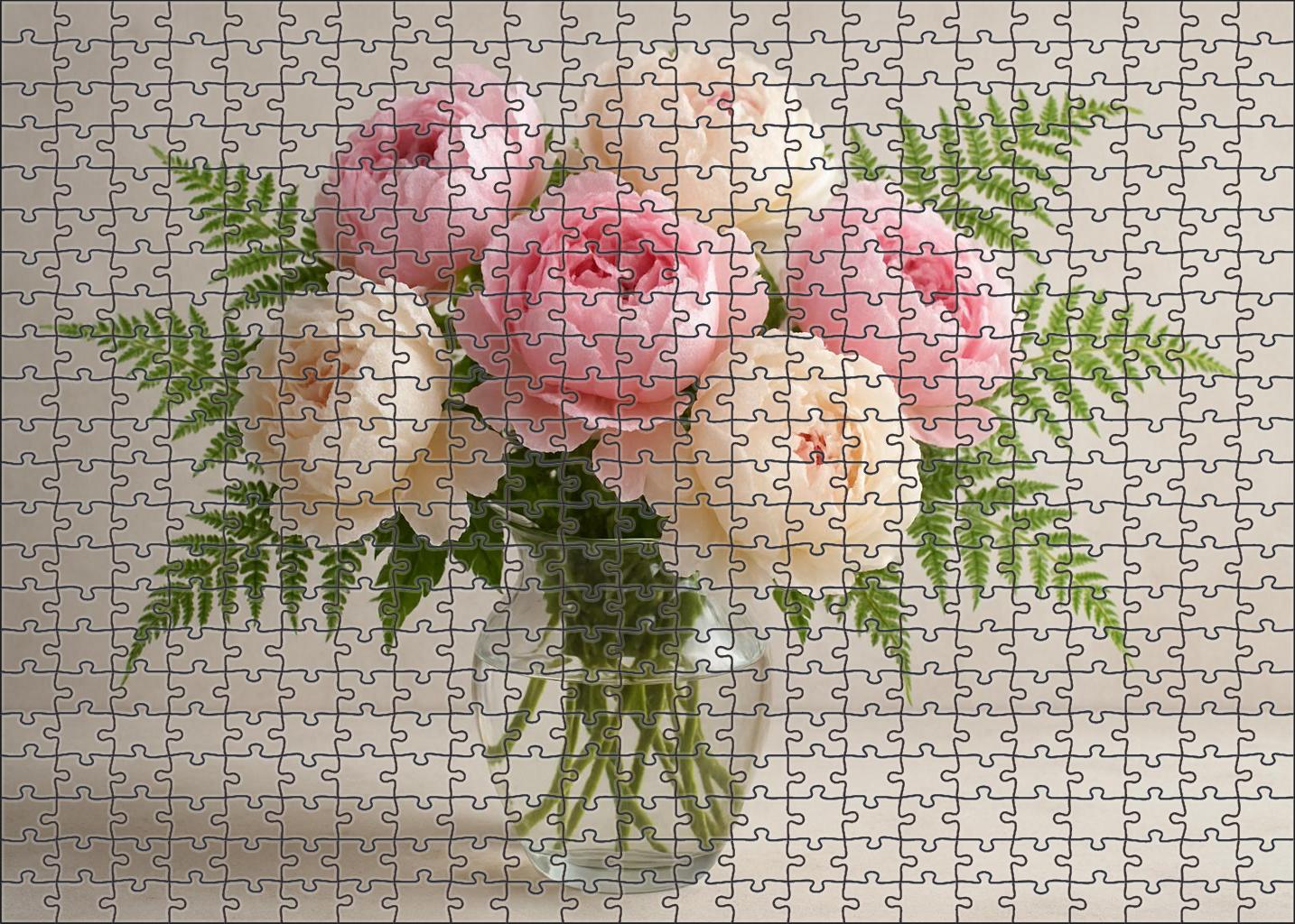 Peony And Fern Elegance Puzzle Collection