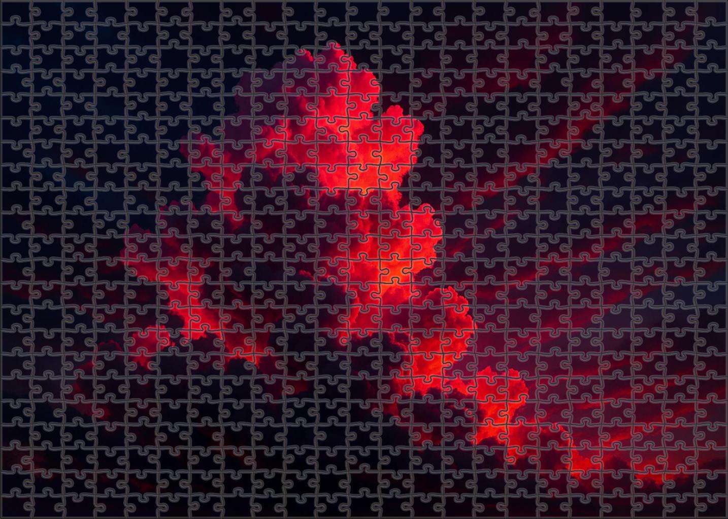 Fiery Magenta Burst Mini Puzzle