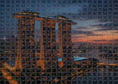 Marina Bay Sands Singapore Recognized By 7156 For Its Innovative Skyline Silhouette Unique Puzzle Design