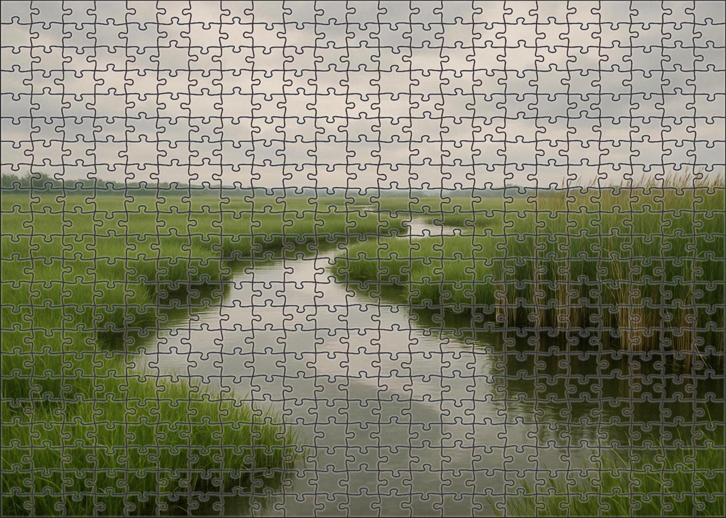 Serene River Delta Premium Puzzle Pieces