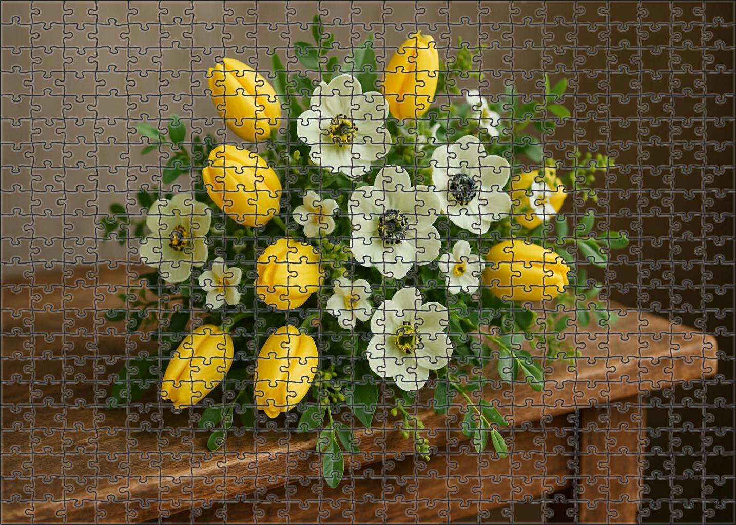 Bright Spring Meadow Table Challenging Puzzles