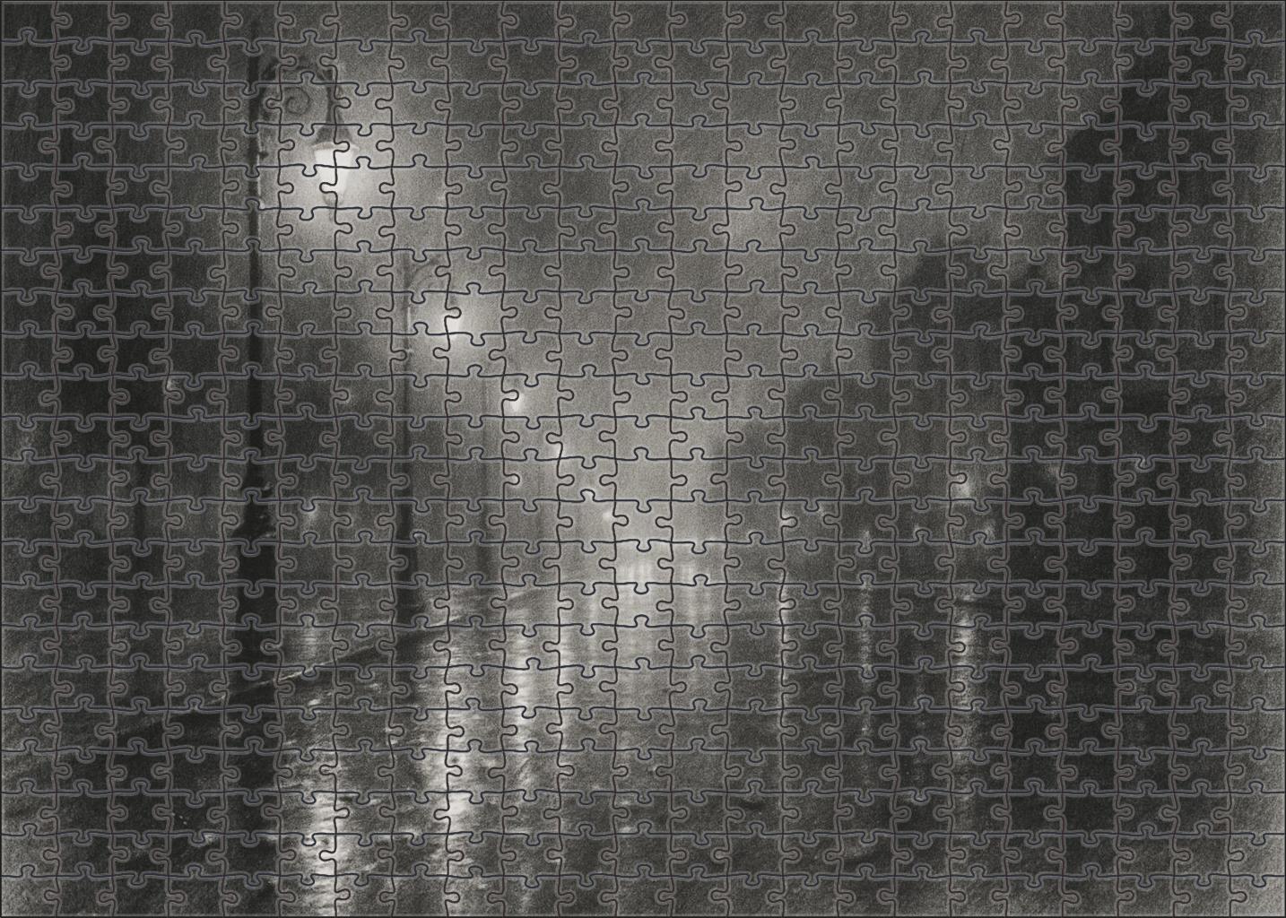 Nocturnal City Reflections Soft Graphite And Charcoal Urban Nightscape Family Puzzles