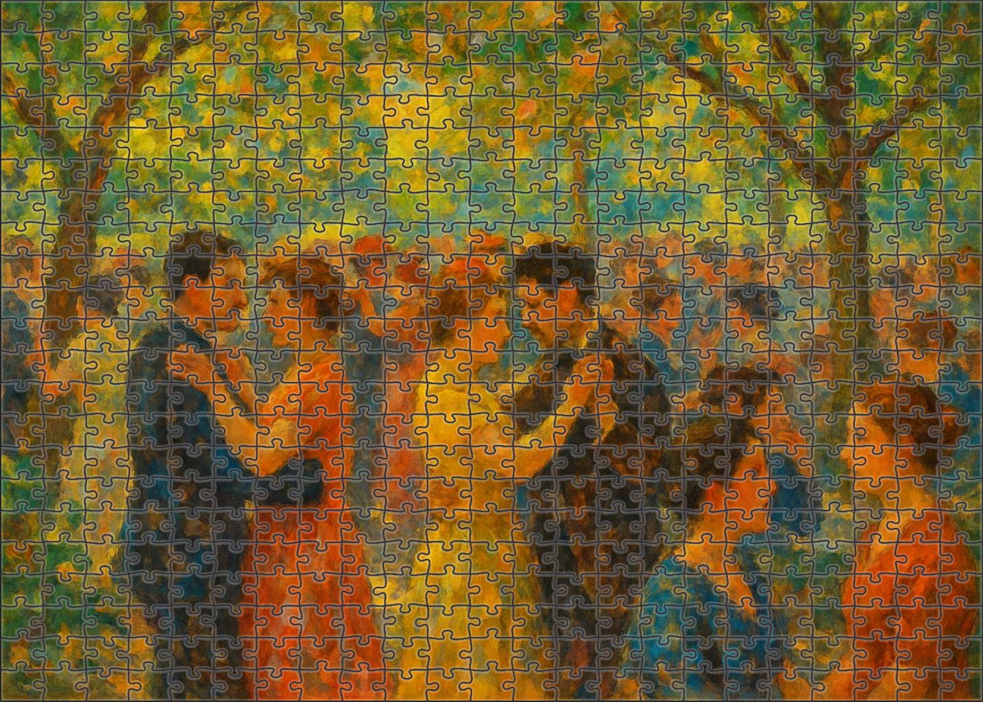 Dance At Le Moulin De La Galette 100 Piece Puzzle