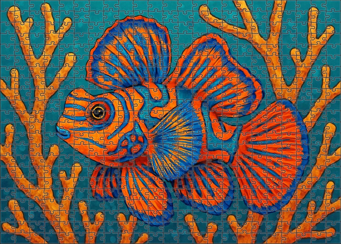 Dartfin Butterflyfish Agile Forager With Vibrant Patterned Wings 200 Piece Puzzle
