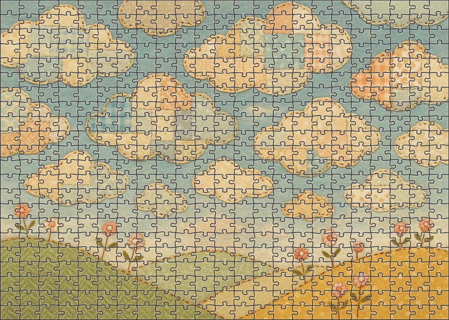 Patchwork Cloud Farm Puzzle Challenge