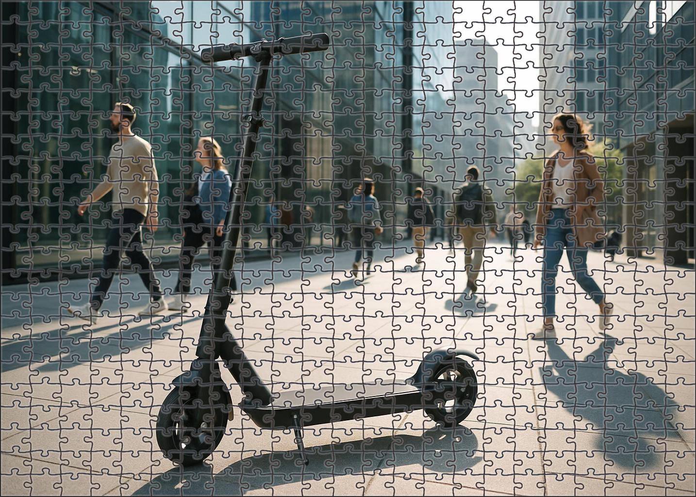 Electric Folding Micro Scooter 100 Piece Puzzle