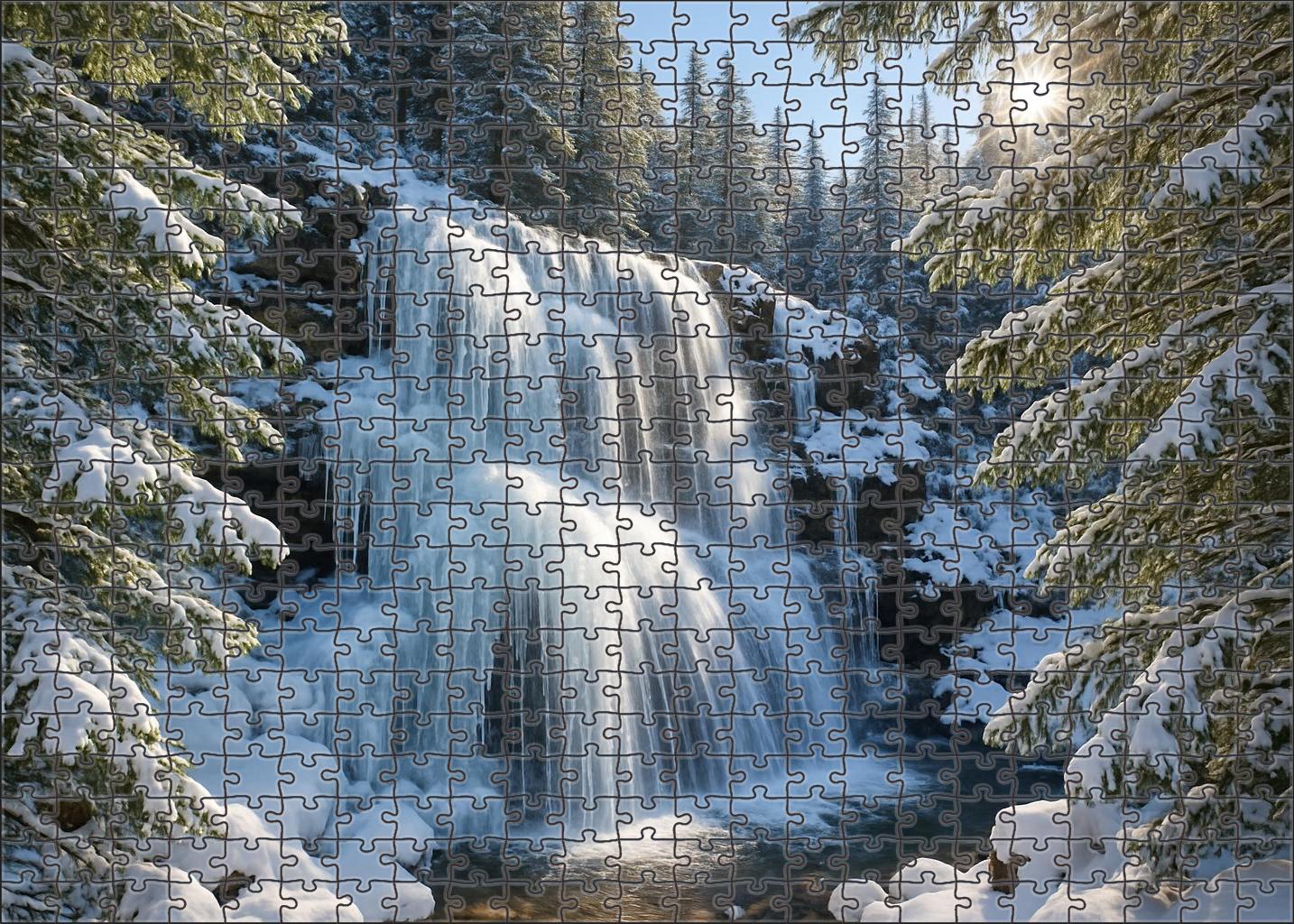Frosted Crystal Veil Easy Puzzles