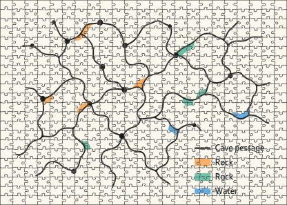 Subterranean Cave Passage Network Diagram 50 Piece Puzzle