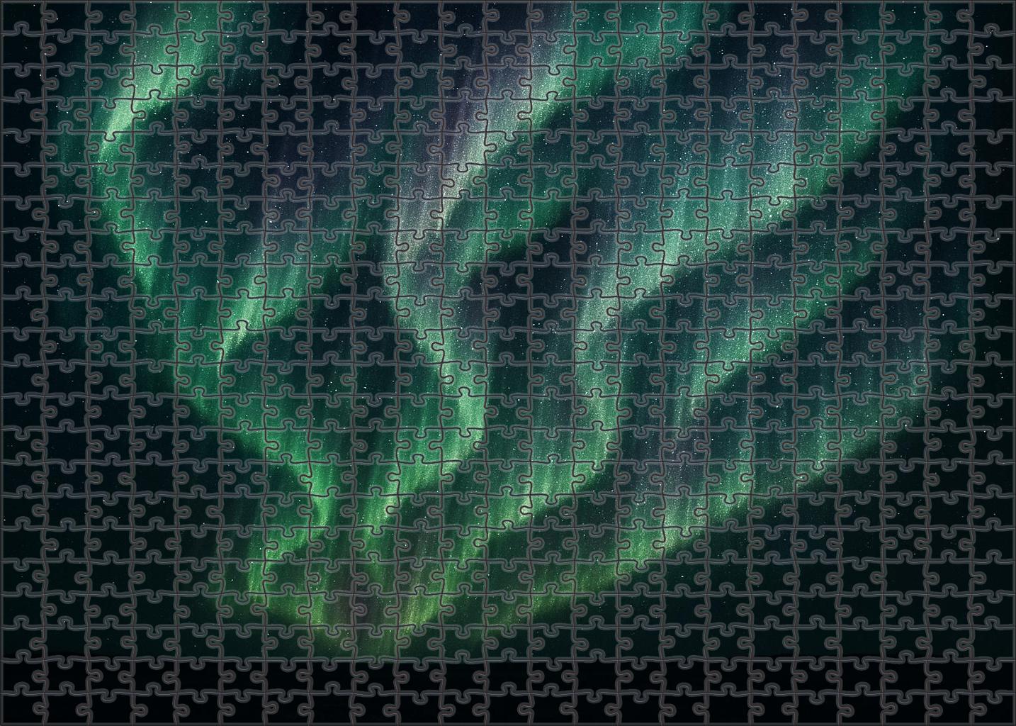 Radiant Auroral Cascade Custom Jigsaw Puzzle