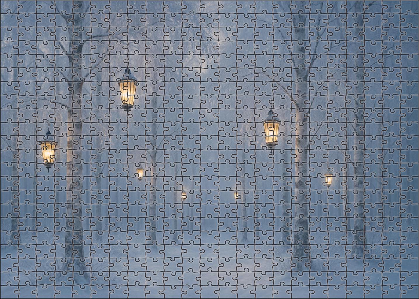 Silver Frost Forest Glimmer Puzzle Collection