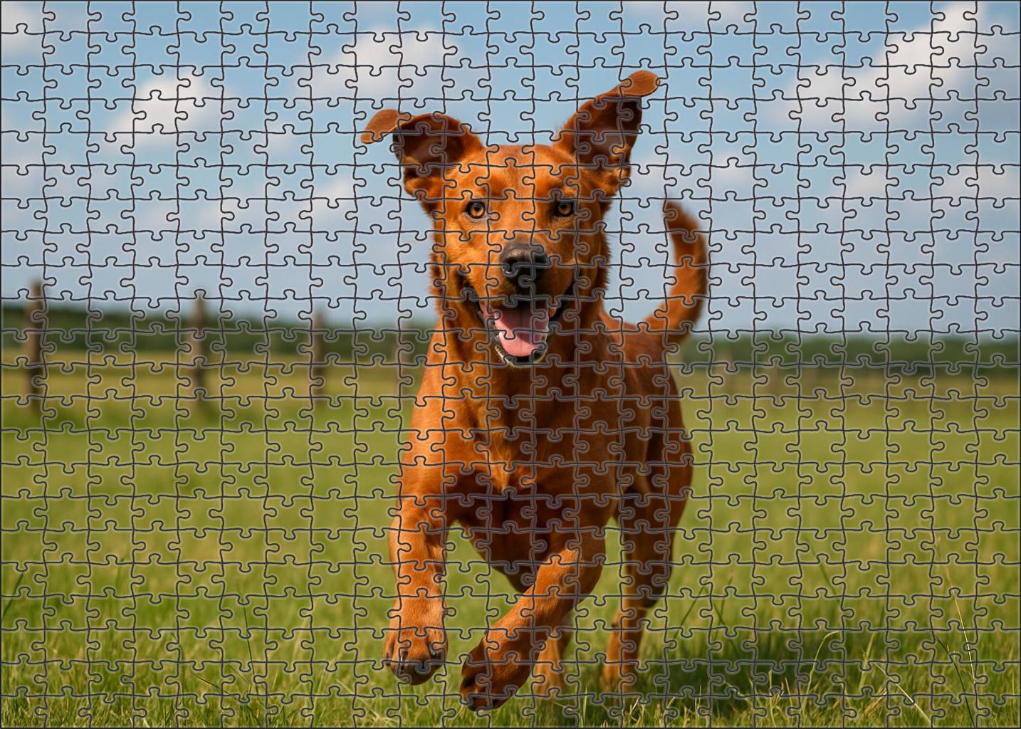 Chestnut Ember Dense Chestnut Coat Herding Dog With Spirited Charm Custom Jigsaw Puzzle