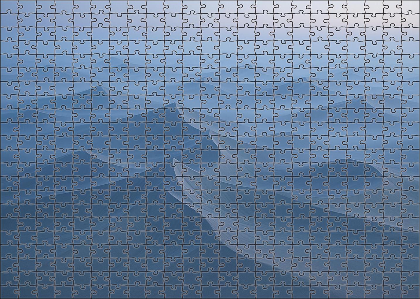 Celestial Dune Sea Silver-blue Sands Beneath Dawn's First Light 500 Piece Puzzle