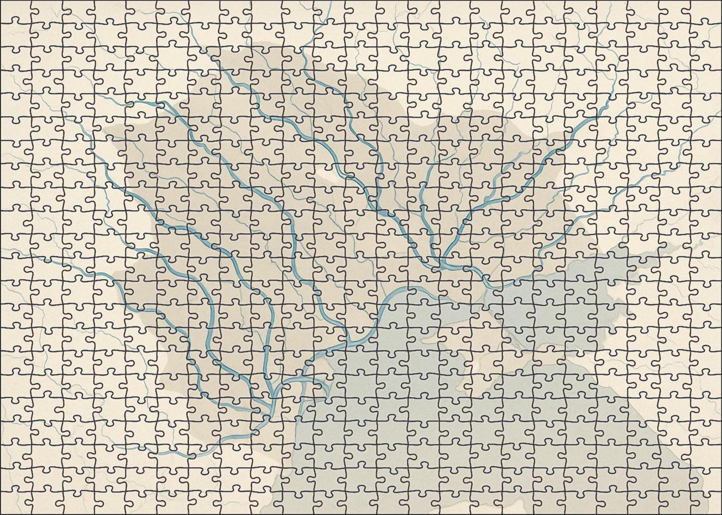 Historical River Network Overlay 50 Piece Puzzle