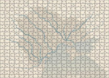 Historical River Network Overlay 50 Piece Puzzle