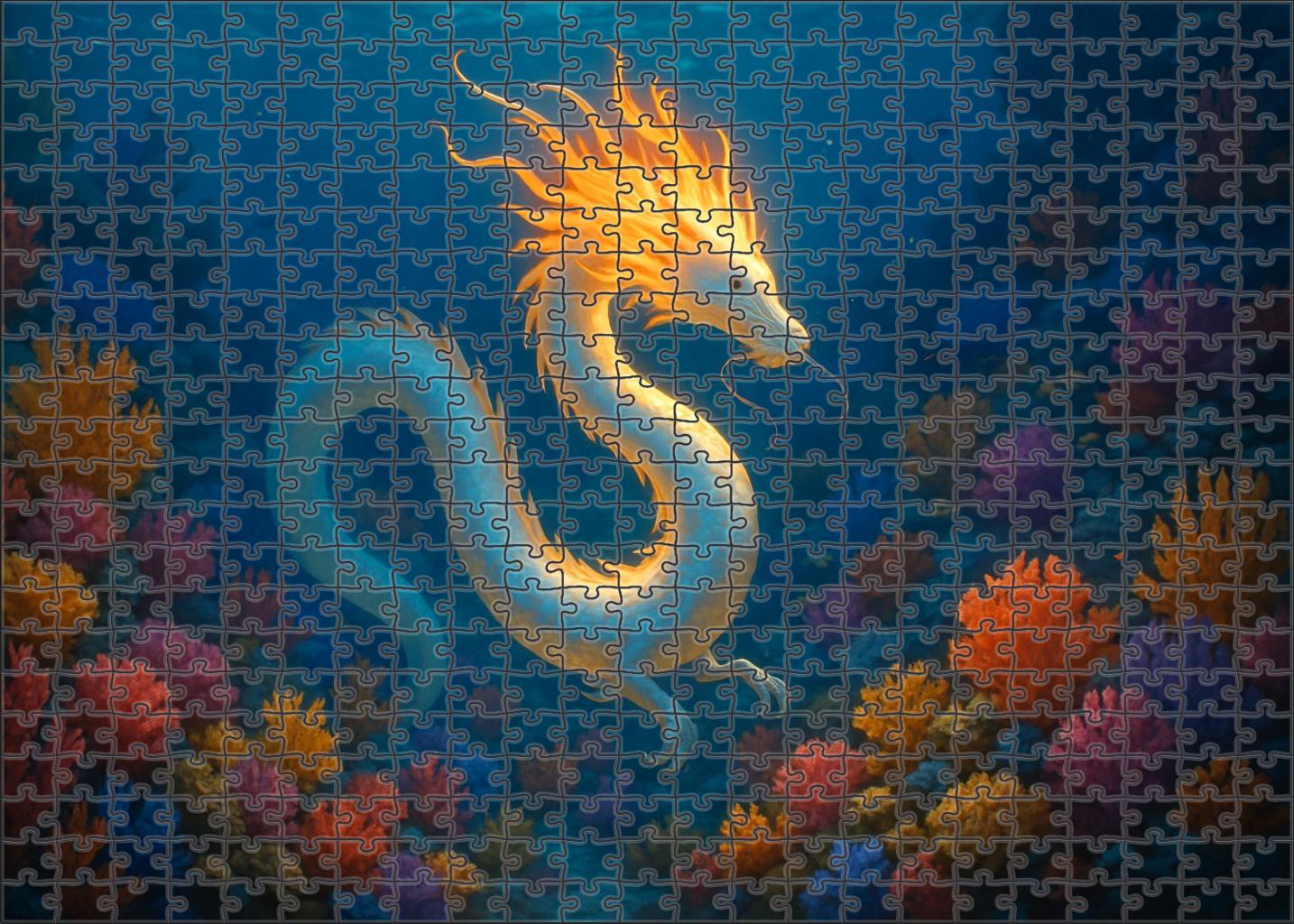 Luminous Coralwyrm Radiant Reef Dweller With Bioluminescent Crest Challenging Puzzles