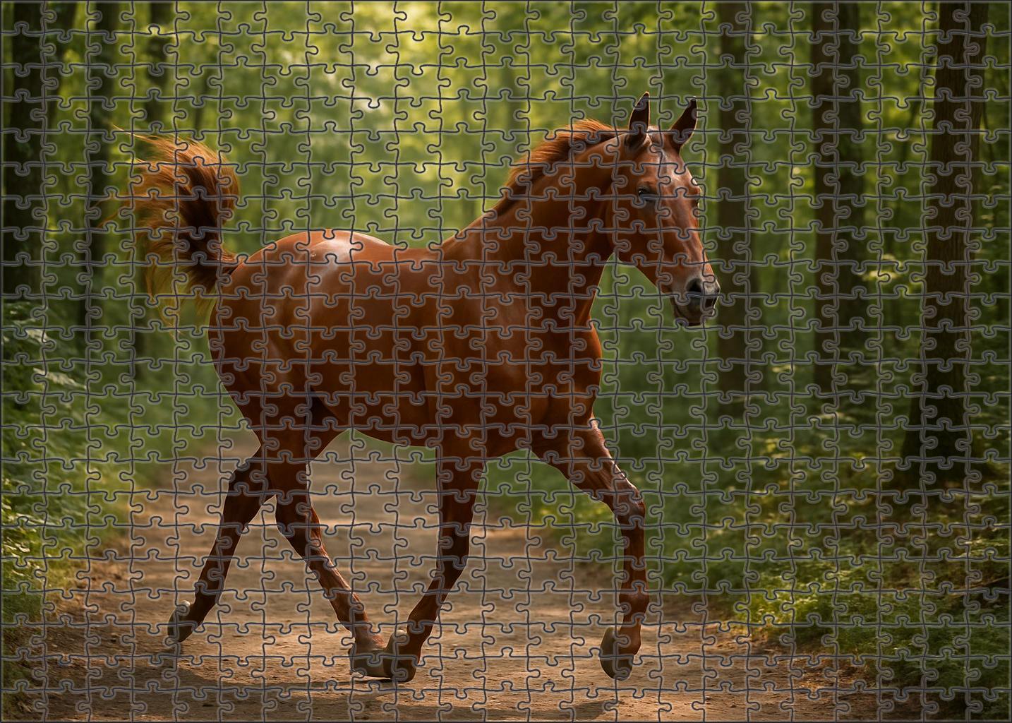 Chestnut Mirage Striking Sorrel Gelding With Agile Frame Puzzle For Adults
