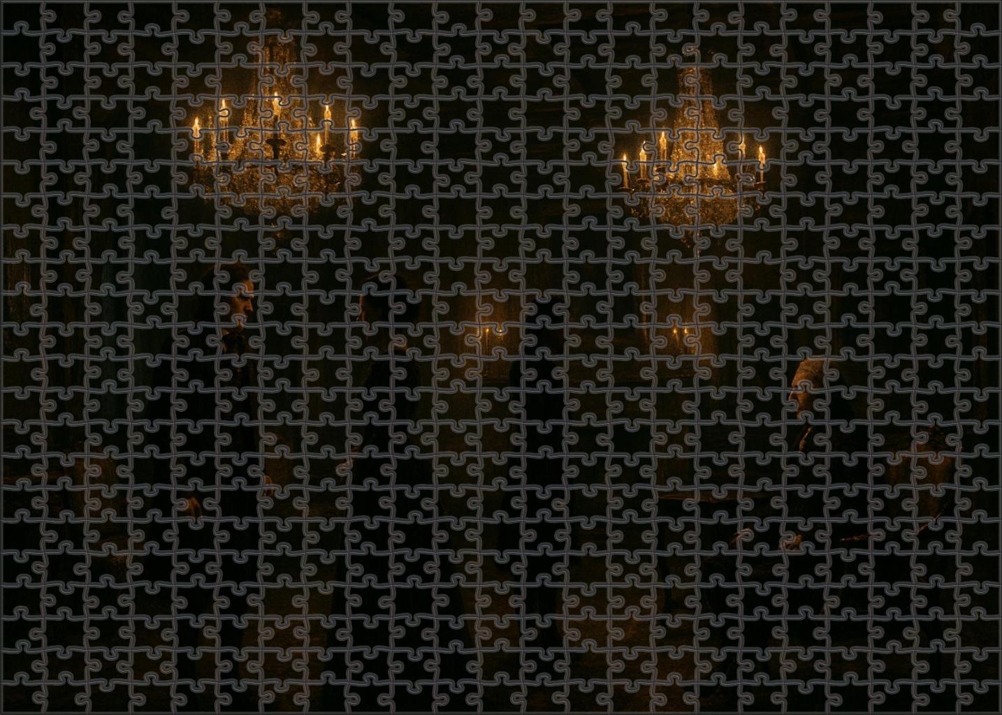 Candlelit Gothic Mystery Brooding Elegance In Shadowed Mansions Premium Puzzle Pieces