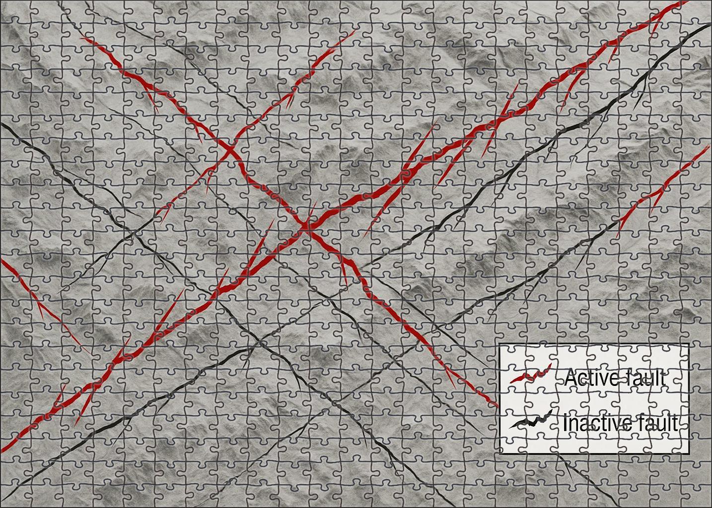 Subterranean Geological Fault Line Map Puzzle For Adults