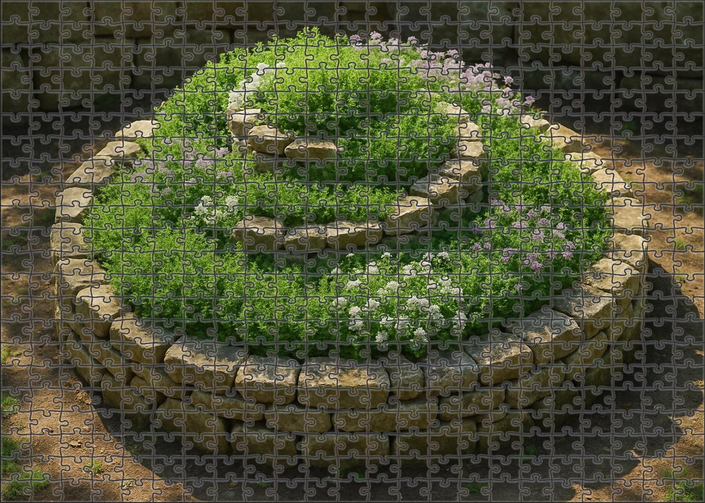 Sun-dappled Herb Spiral 200 Piece Puzzle