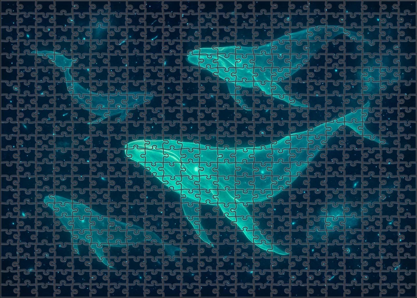 Space Whale Migration 500 Piece Puzzle