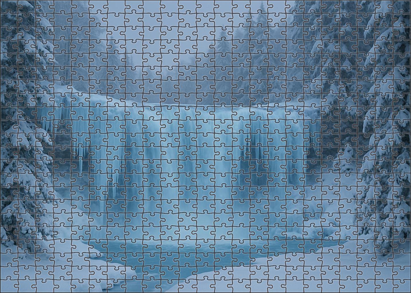 Frozen Crystal Veil Puzzle Collection
