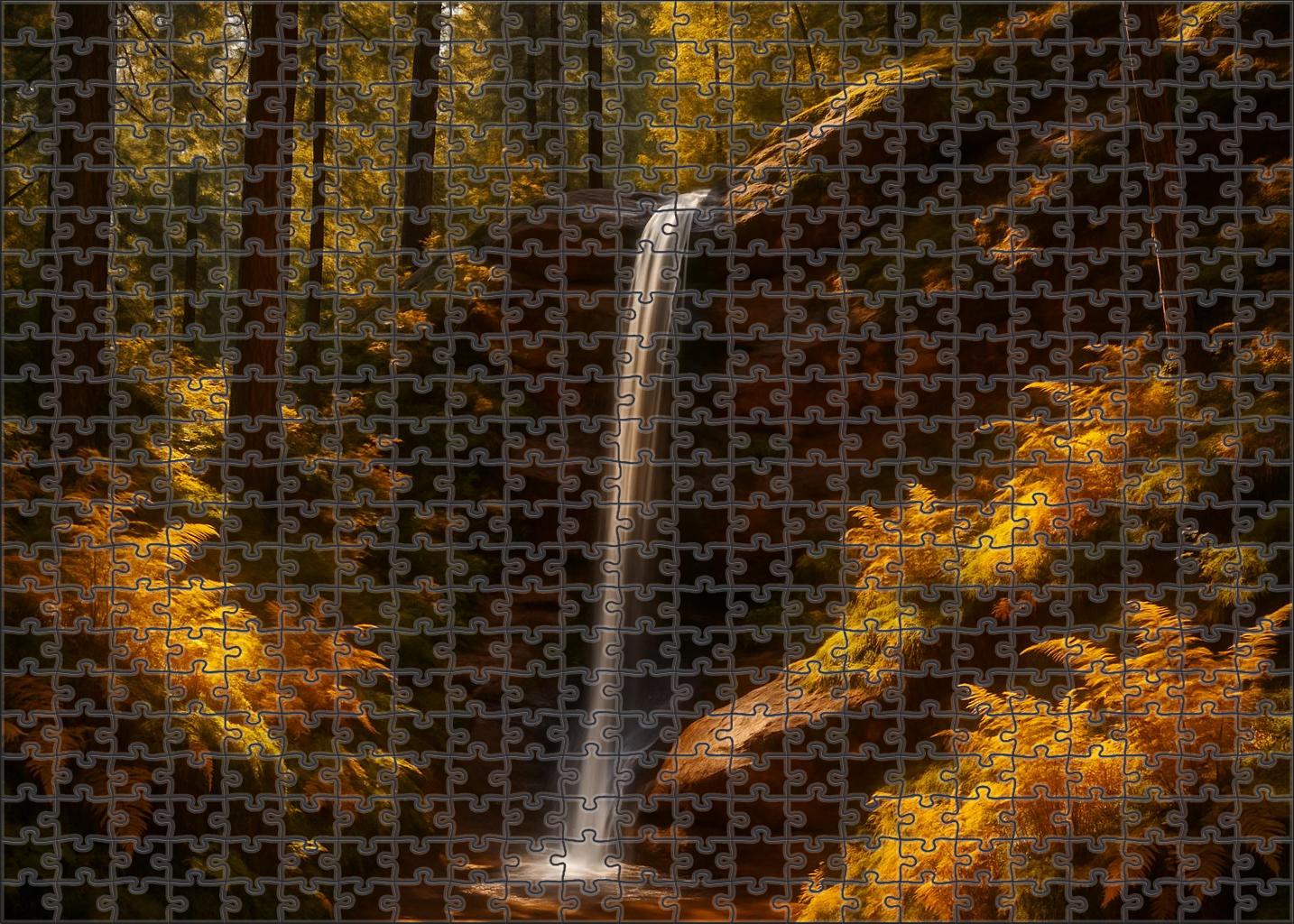 Golden Fern Drift Premium Puzzle Pieces