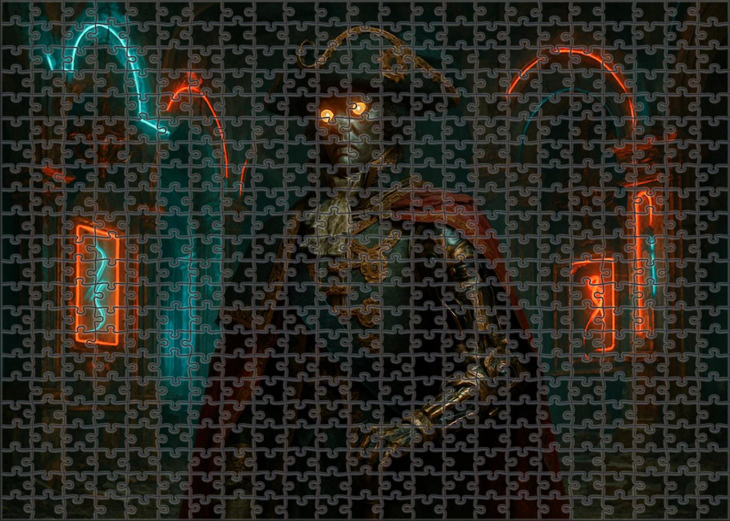 Post-renaissance Dystopian Ballad Baroque Elegance Meets Dark Futurism 20 Piece Puzzle