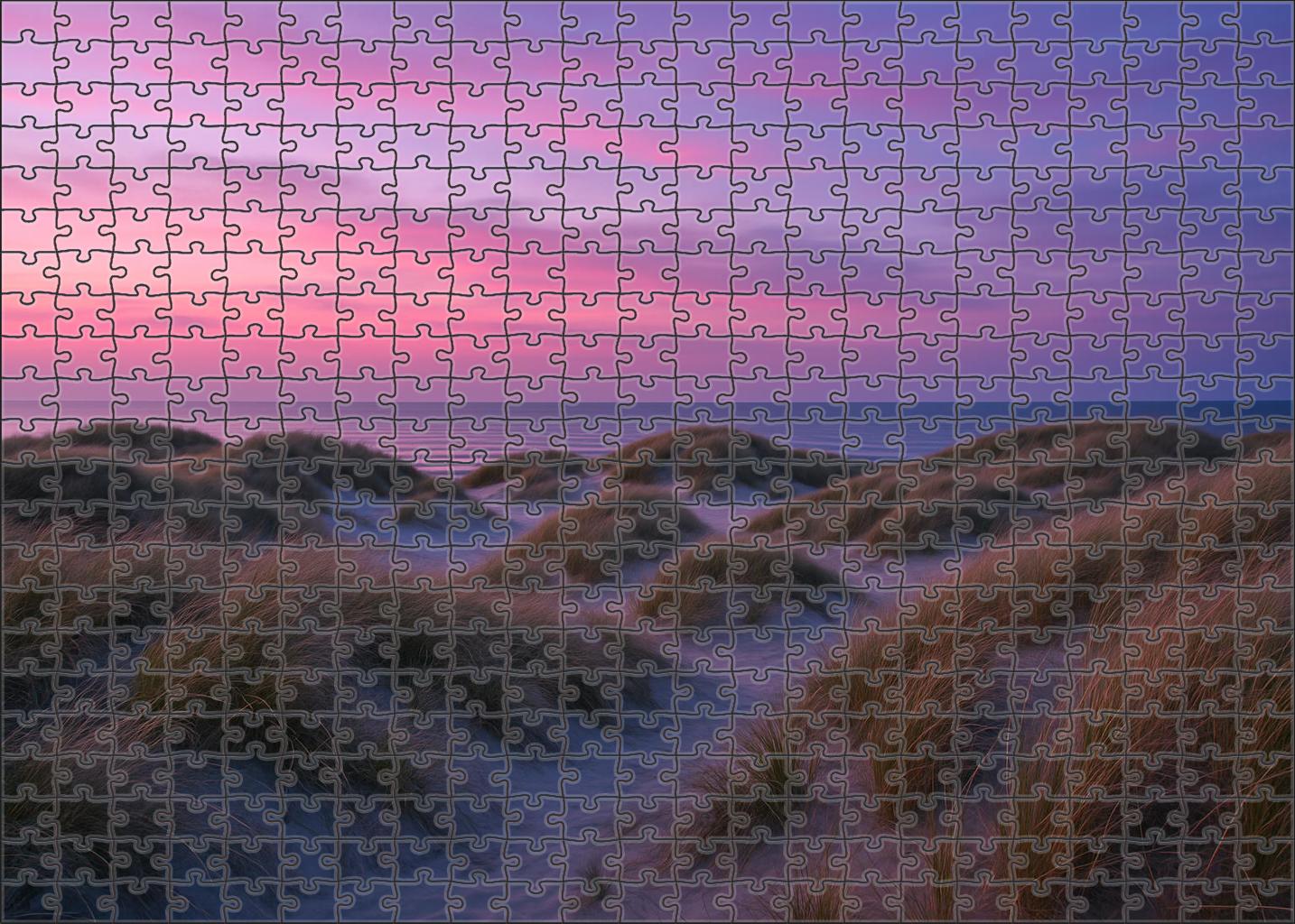 Twilight Coastal Dunes Custom Jigsaw Puzzle