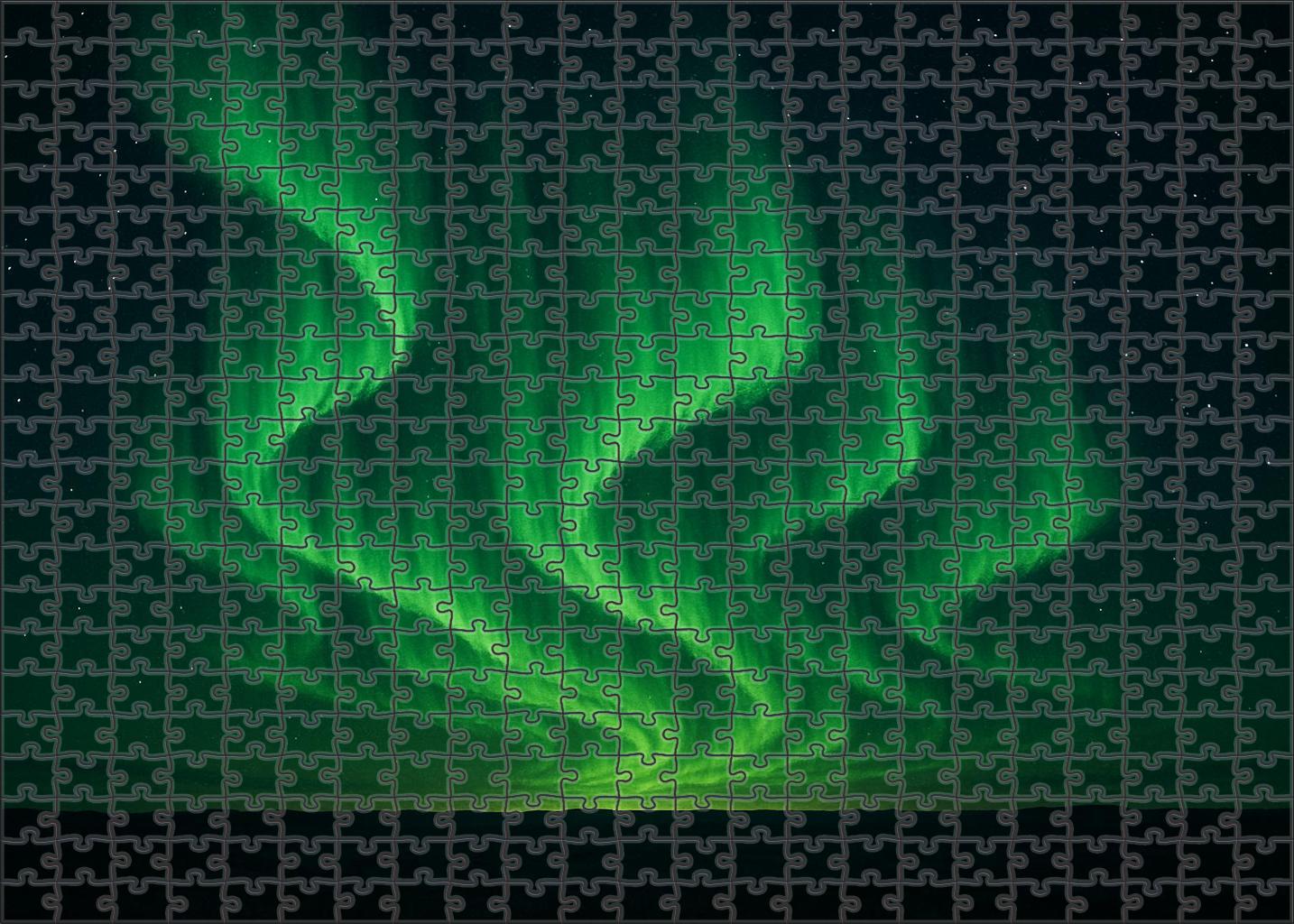 Emerald Auroral Curtain Puzzle For Adults