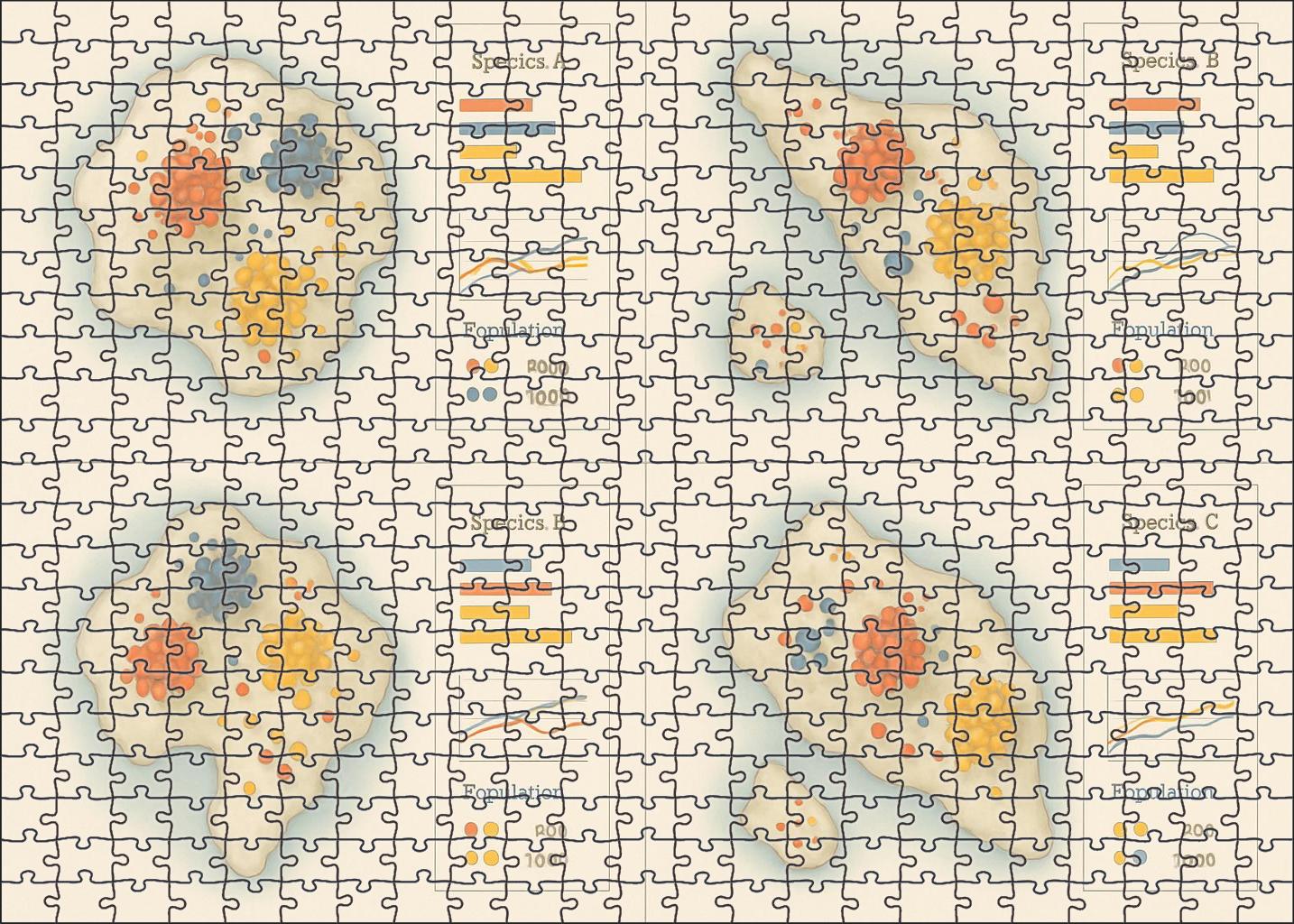 Island Biogeography Species Distribution Map Puzzle For Kids