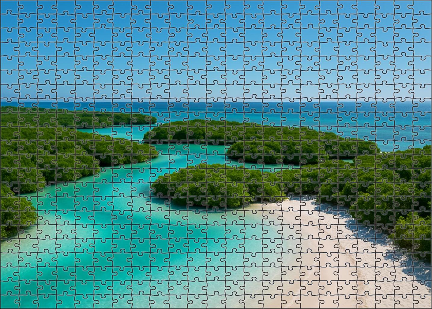 Sapphire Lagoon Archipelago Custom Jigsaw Puzzle