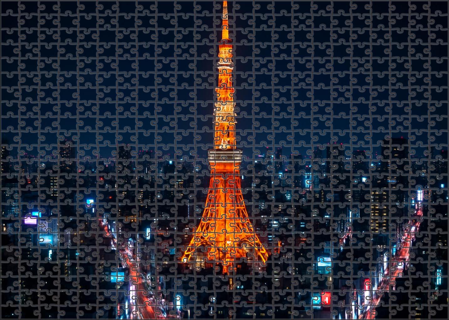 Tokyo Tower Tokyo Japan - Recognized By 6582 As A Symbol Of Postwar Rebirth And Modernity Easy Puzzles