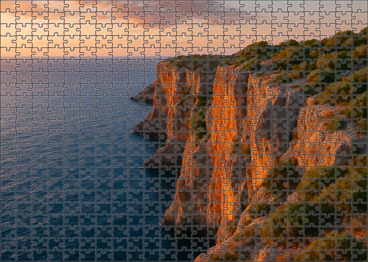 Twilight Coastal Bluffs Custom Jigsaw Puzzle