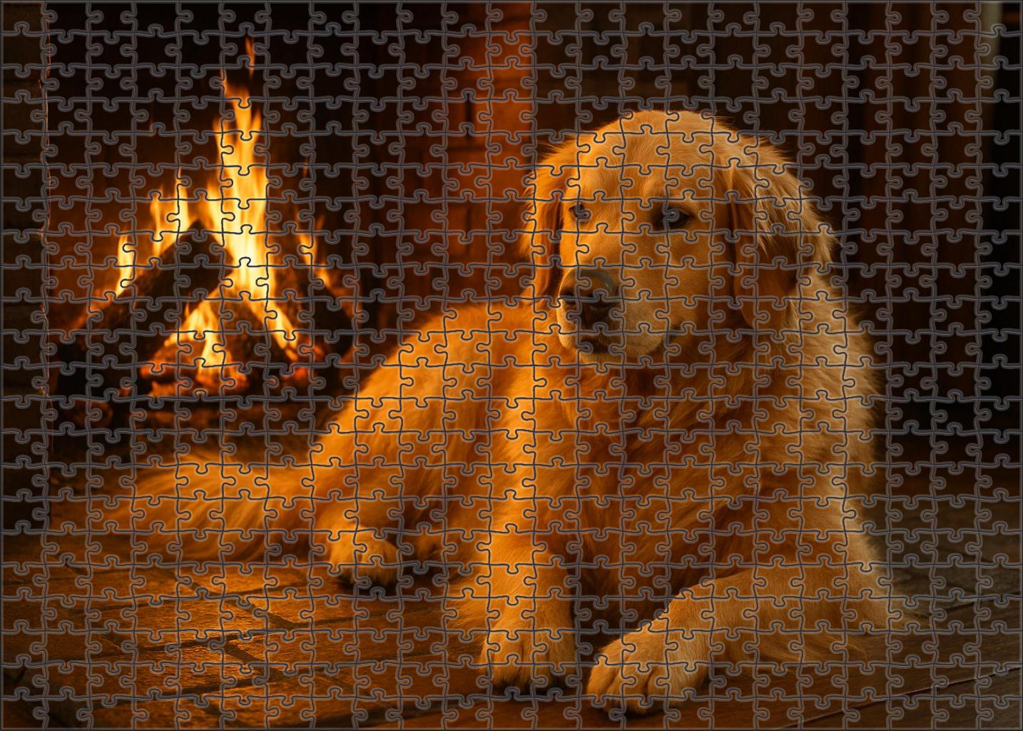 Amber Hearth Custom Jigsaw Puzzle