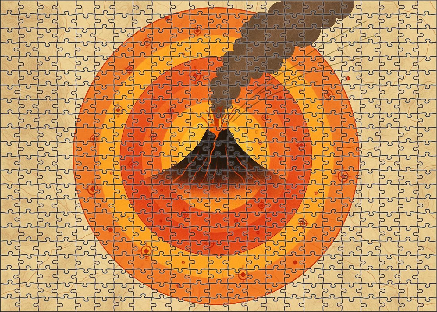 Volcanic Hazard Probability Zones 500 Piece Puzzle