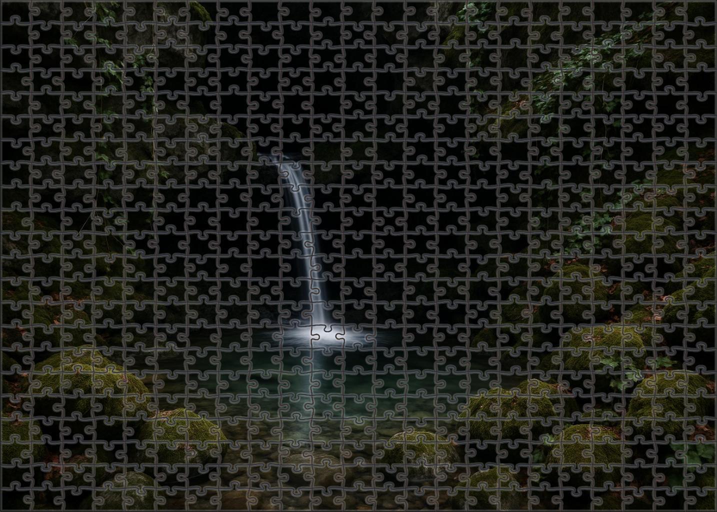 Silver Ribbon Grotto Custom Jigsaw Puzzle