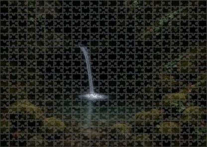 Silver Ribbon Grotto Custom Jigsaw Puzzle