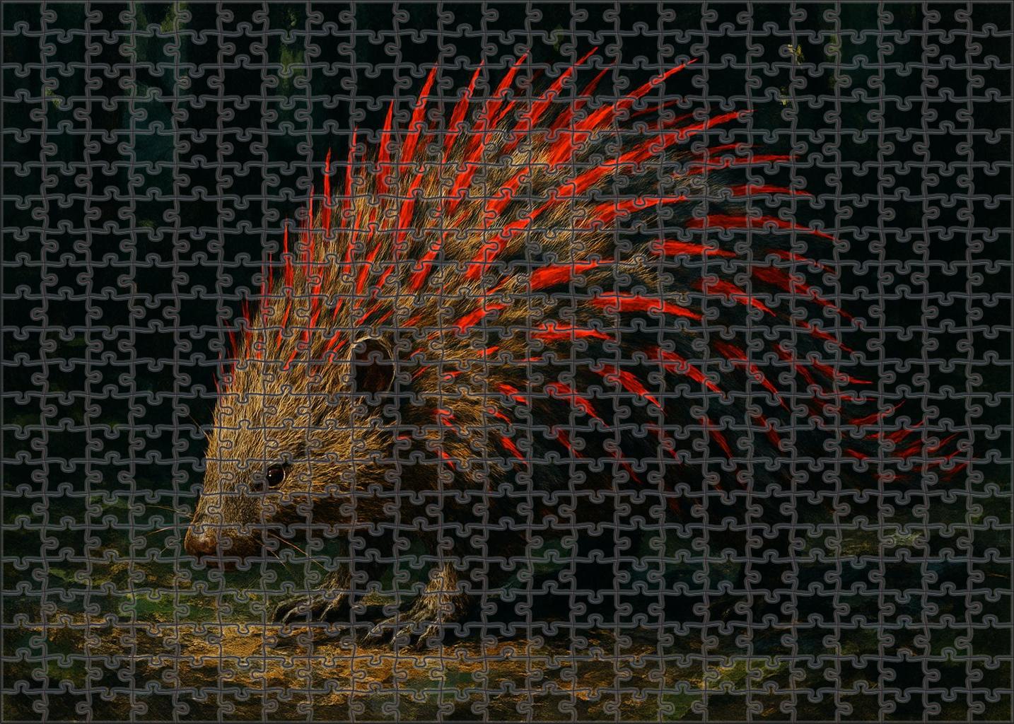 Crimson Bristleback Forest Floor Forager 50 Piece Puzzle