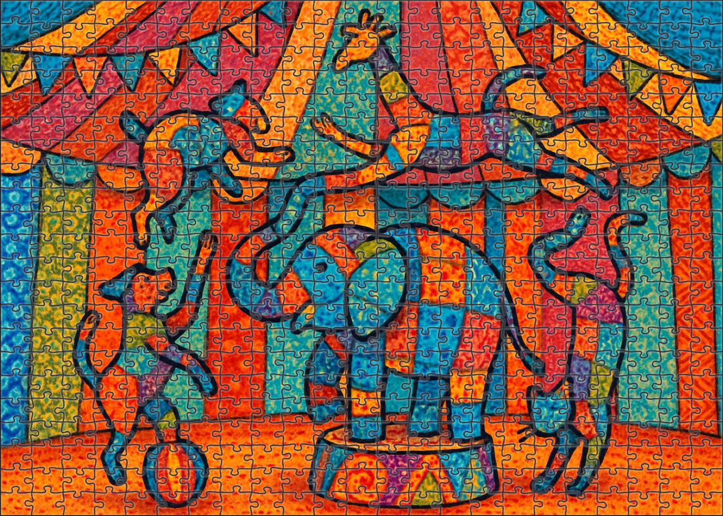 The Patchwork Animal Circus Premium Puzzle Pieces