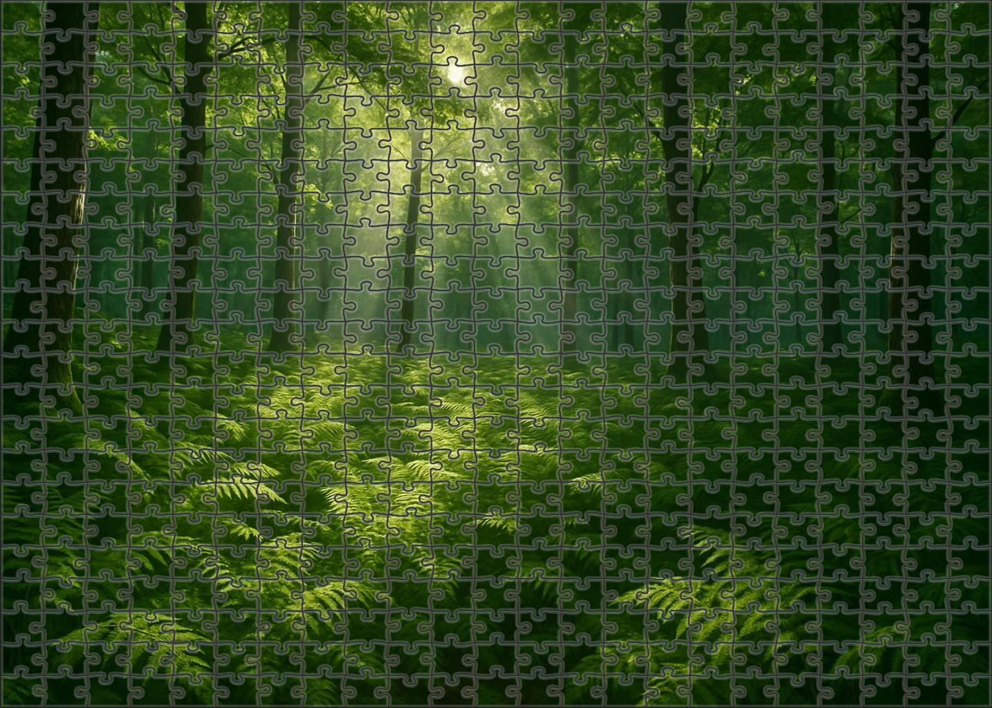 Dappled Fern Grove Unique Puzzle Design